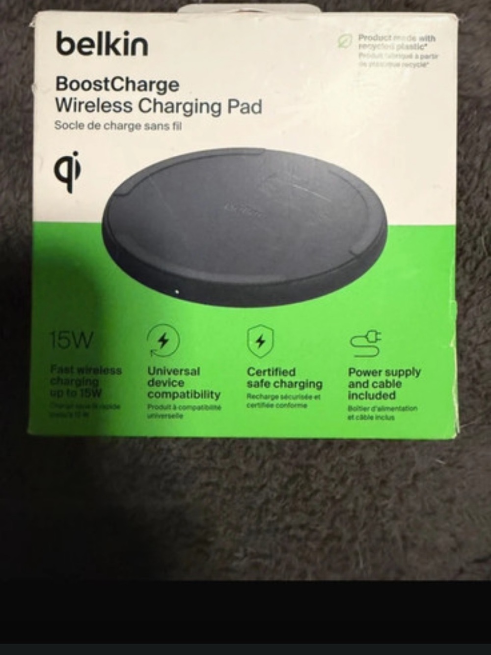 belkin Black BoostCharge Wireless Charging Pad